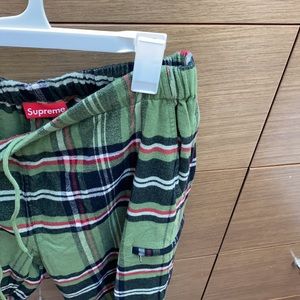Supreme Tartan Flannel Skate Pant in Green